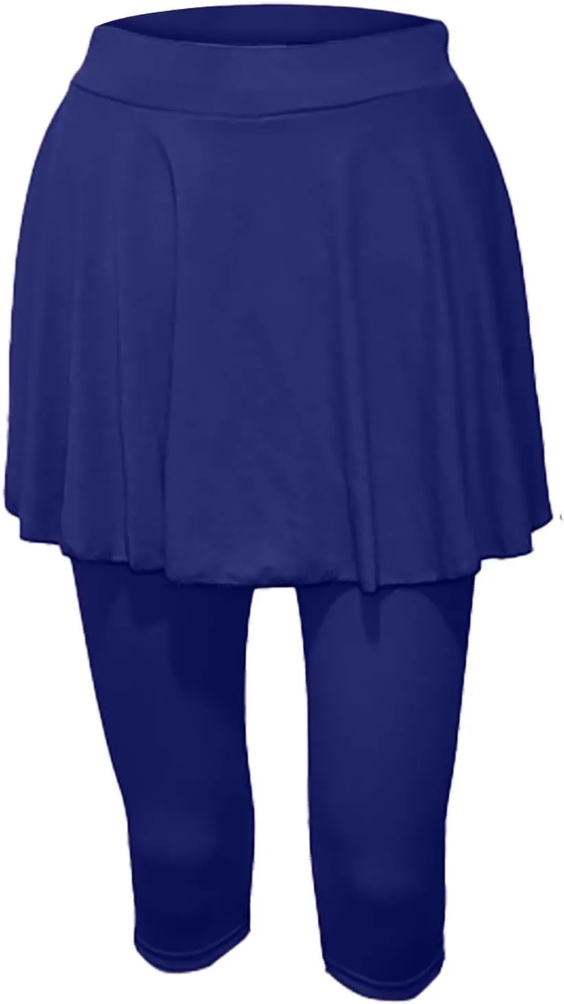 Women's Yoga Skirt with Built-in Leggings Summer High-Waisted Athletic Skorts Pants Breathable Running Outfits