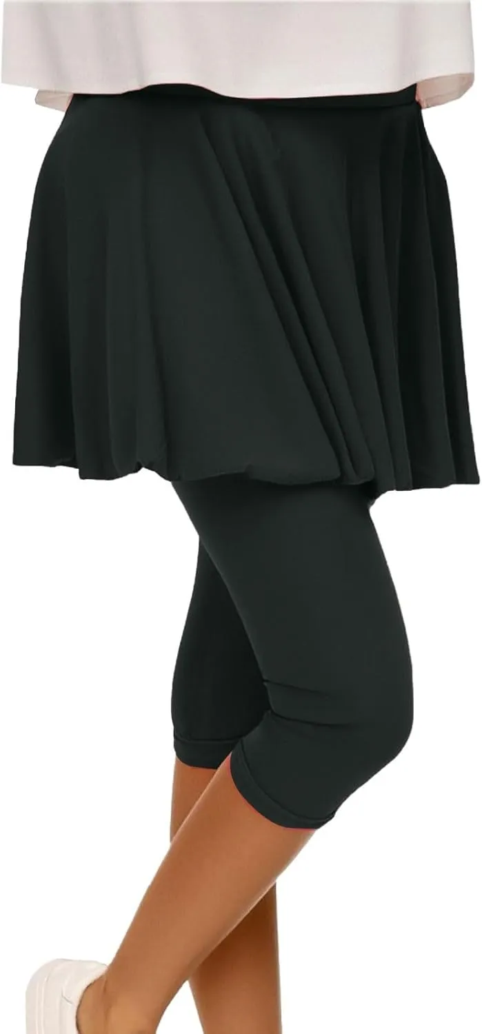 Women's Yoga Skirt with Built-in Leggings Summer High-Waisted Athletic Skorts Pants Breathable Running Outfits