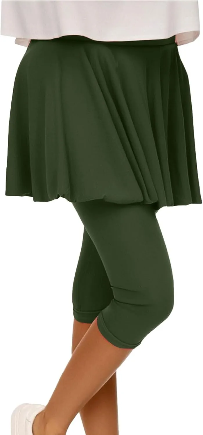 Women's Yoga Skirt with Built-in Leggings Summer High-Waisted Athletic Skorts Pants Breathable Running Outfits