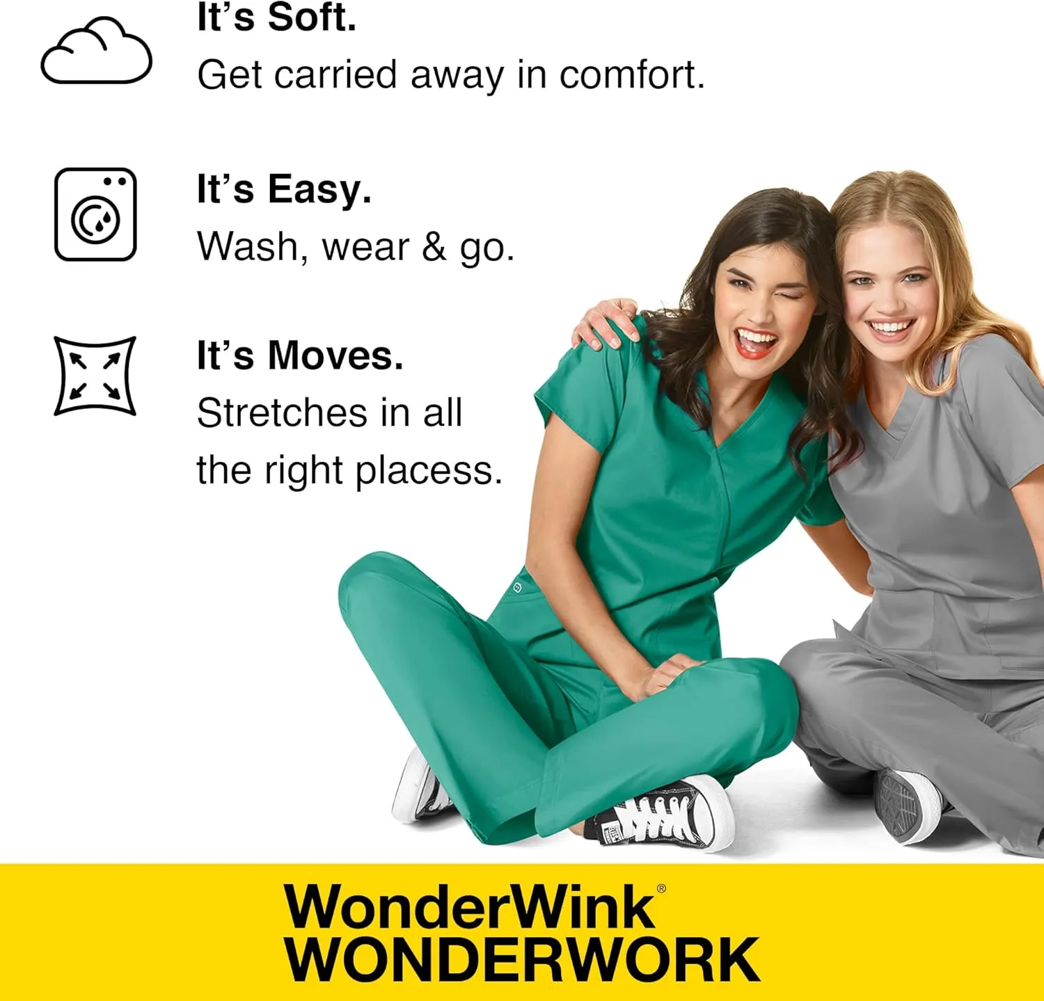 WonderWink Women's Wonderwork Pull-on Cargo Scrub Skirt