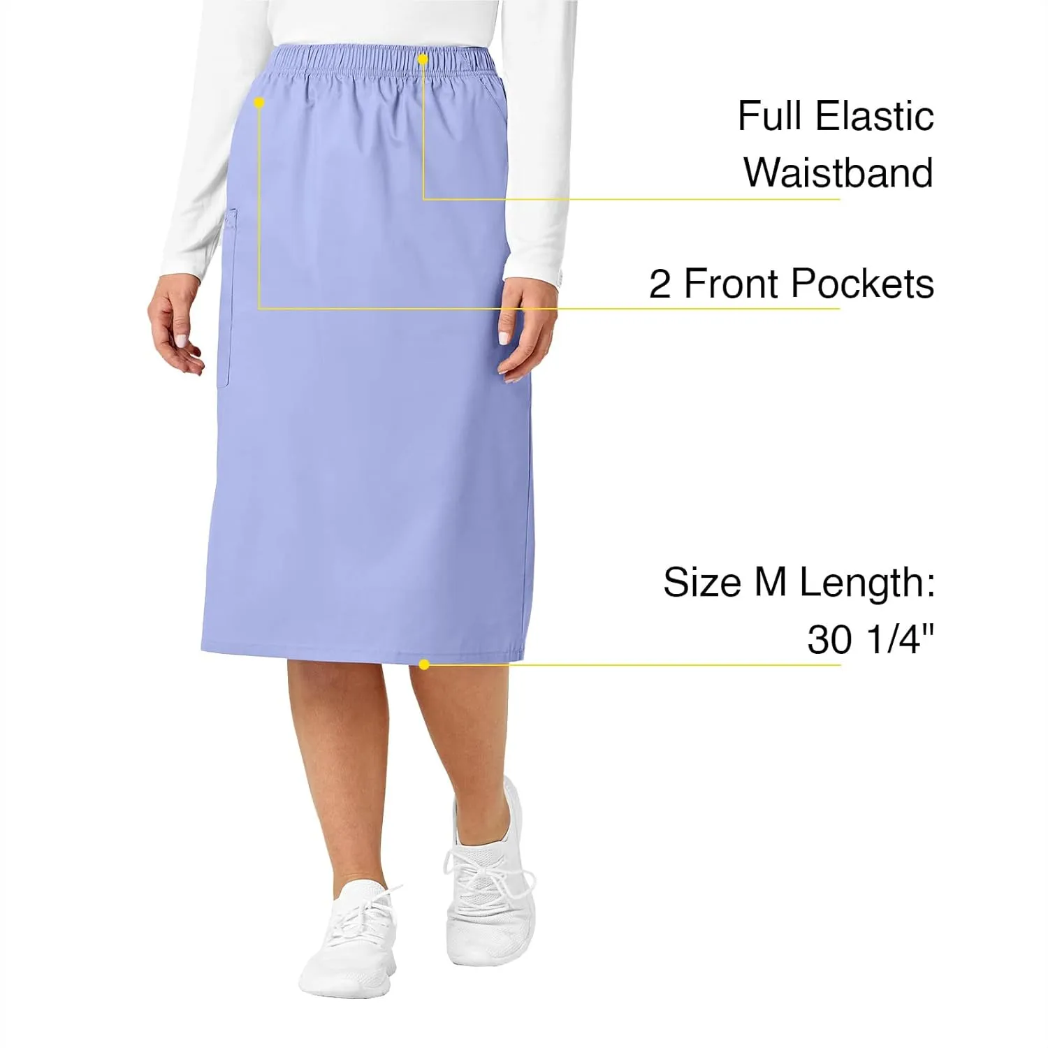 WonderWink Women's Wonderwork Pull-on Cargo Scrub Skirt