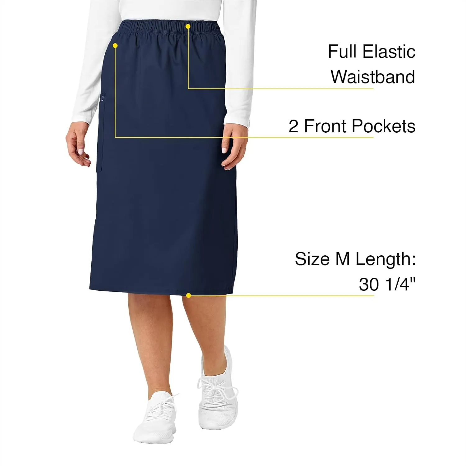 WonderWink Women's Wonderwork Pull-on Cargo Scrub Skirt