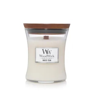 WoodWick Candle Medium 275g - White Teak Medium