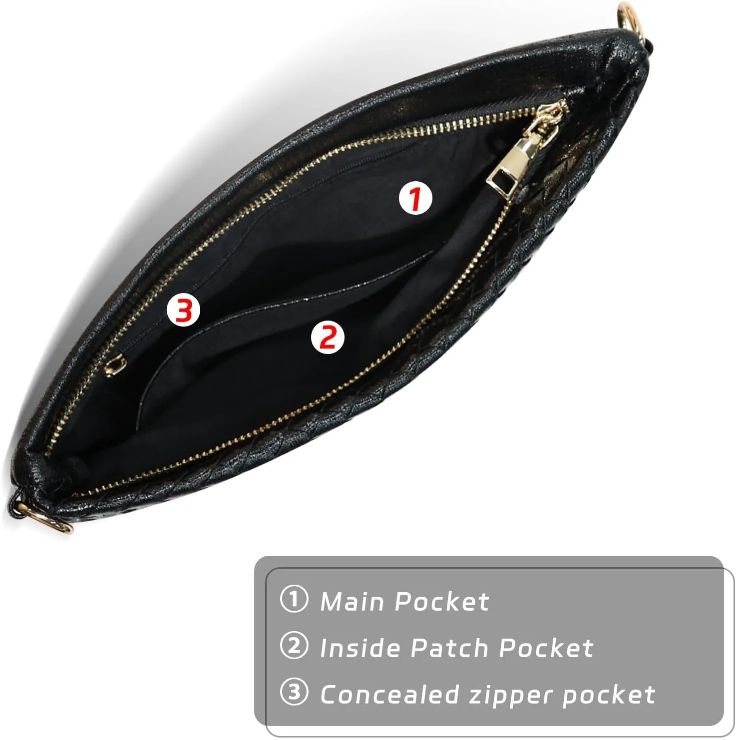 Woven Clutch Purse for Women Evening Bags Handbags Fashion Sparkly Crossbody
