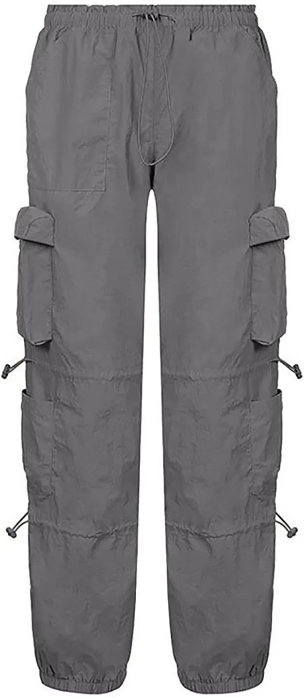 Xineicy Y2K Baggy Pants for Women Vintage Sweatpants Wide Leg Parachute Pants Hip Pop Cargo Pants