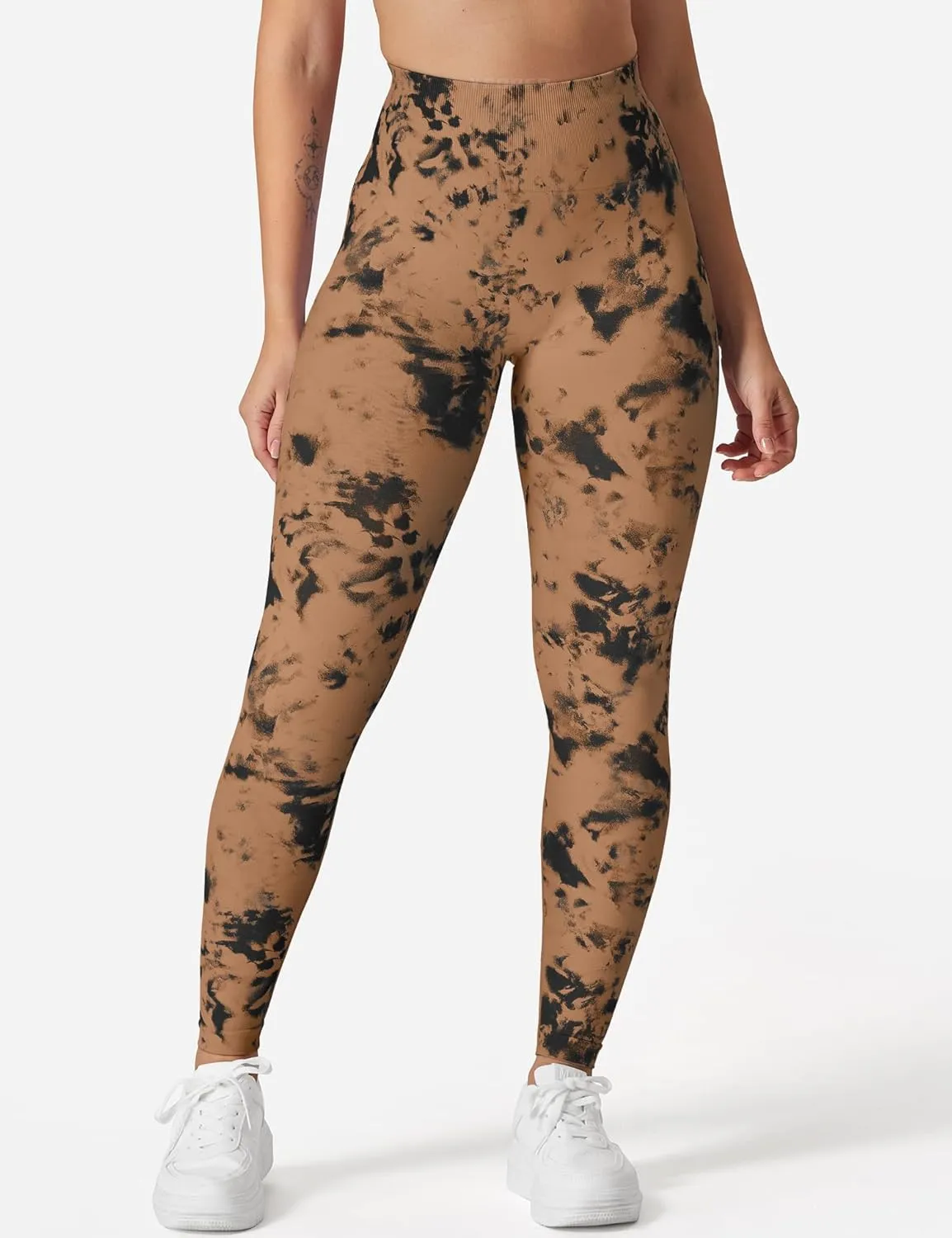 YEOREO Workout Leggings for Women Jada Scrunch Butt Lifting Leggings Seamless Screen Print Gym Yoga Pants