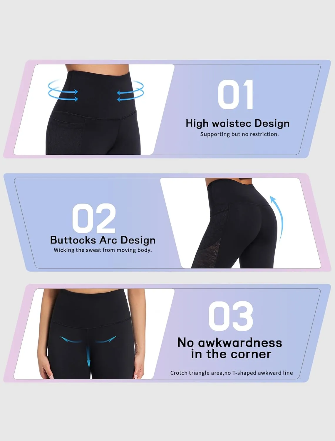 Yoga Pants for Women - High-Waist Lace Leggings Breathable Moisture-Wicking with Pockets,Perfect for Yoga Running