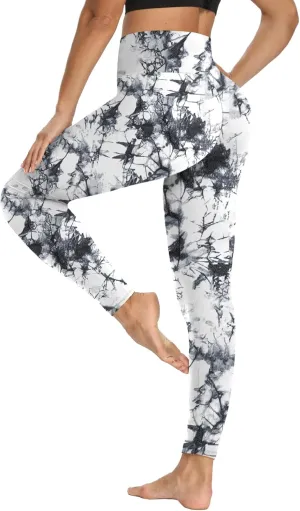 YOLIX Workout Leggings for Women - High Waisted Yoga Pants Tummy Control Compression for Running
