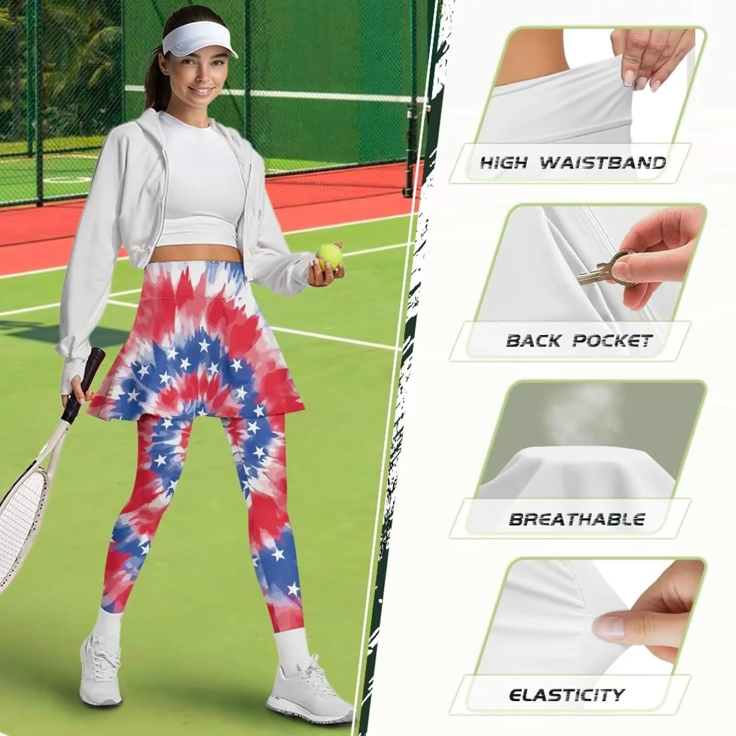 Youngerbaby Tennis Skirted Leggings Woman Athletic Skirt with Leggings High Waist Yoga Skirts Gym A-line Skirt XS-3XL