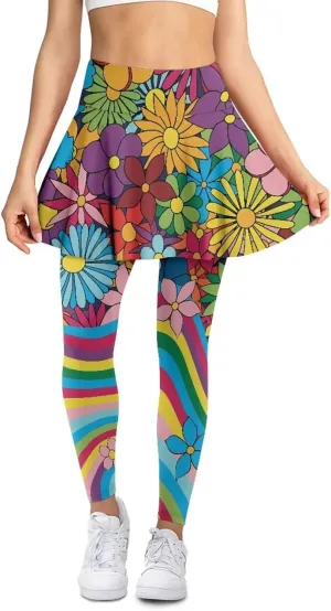 Youngerbaby Tennis Skirted Leggings Woman Athletic Skirt with Leggings High Waist Yoga Skirts Gym A-line Skirt XS-3XL