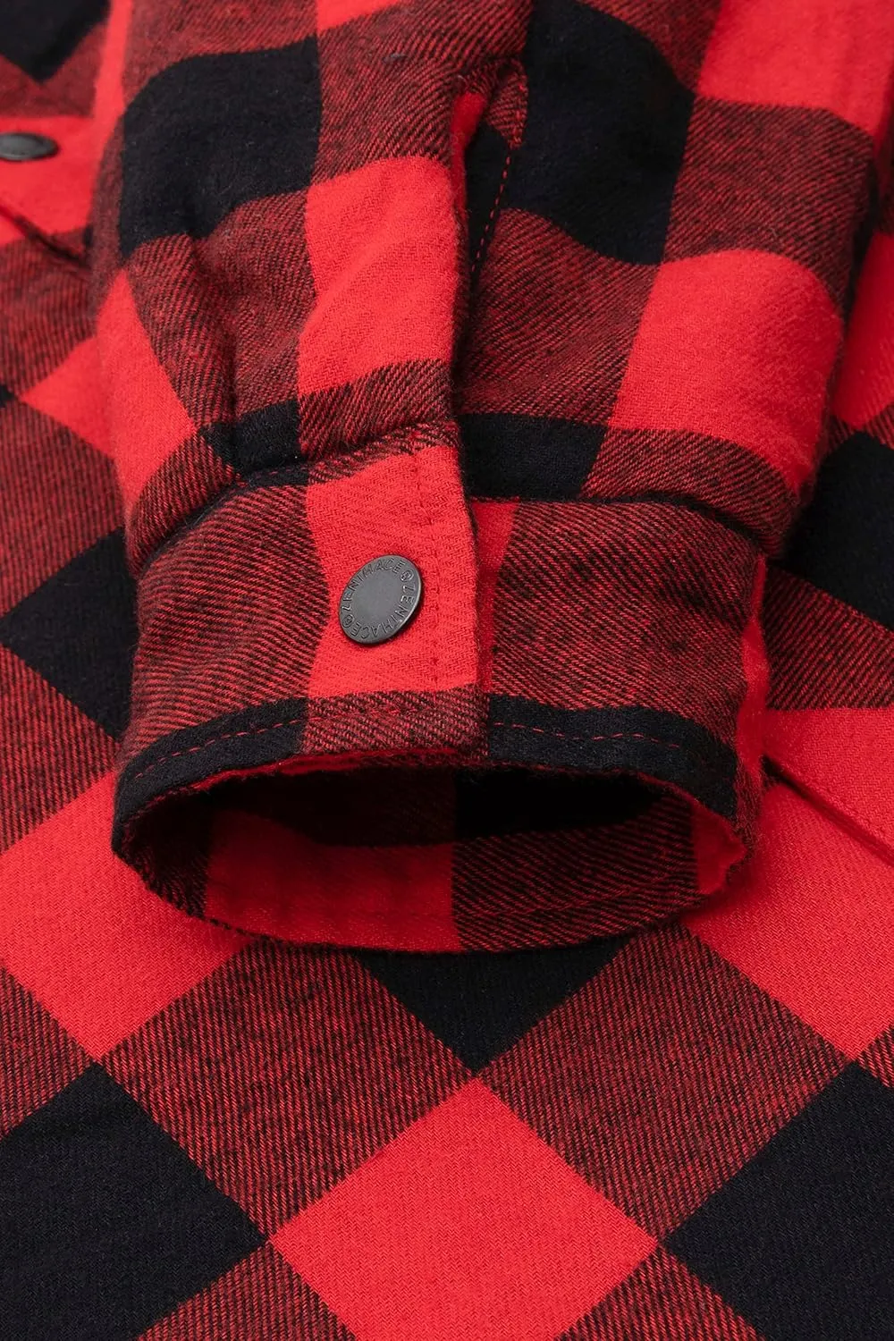 ZENTHACE Men's Thicken Plaid Hooded Flannel Shirt Jacket with Quilted Lined