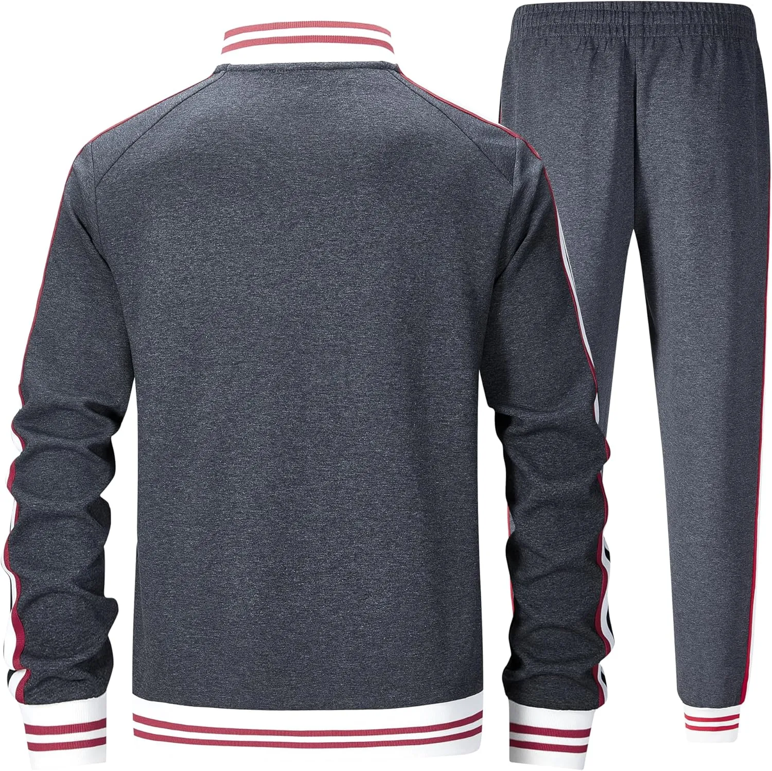 ZPB Men's Track suits Sets Long Sleeve Full-zip Sweatsuit Active Jackets and Pants 2 Piece Outfits